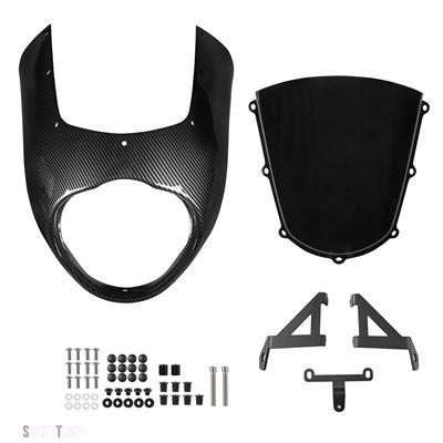 互換品 カワサキ バルカン S EN650 650 2015-2024 VN650用 フロント ヘッドライト カバー カフェレーサー レトロ フェアリング ウインドスクリーン ウイ_5