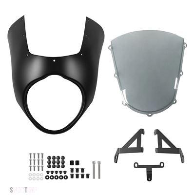 互換品 カワサキ バルカン S EN650 650 2015-2024 VN650用 フロント ヘッドライト カバー カフェレーサー レトロ フェアリング ウインドスクリーン ウイ_8