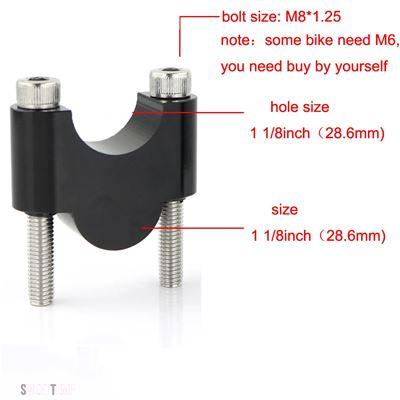 ブランド登録なし - 取り替えっこ品 KTM 690 950 990 LC 625 640 660 SMC SM SMR Enduro R 890 SMT 28粍 1 8\"ハンドルバーライザー マウント ファットバーライザ"