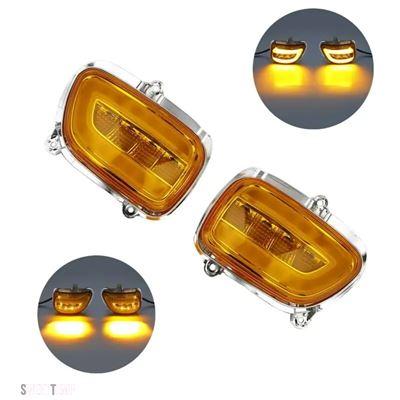 互換品 ホンダ Goldwing GL1800 GL 1800 2001年-2017年 F6B 2013年-2017年用 フロント LED ウインカー