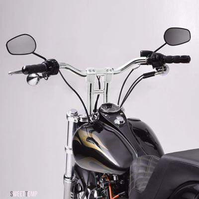互換品 FXDB FXST ハーレー ダビッドソン 8\"ハンドルライザー 1.25\""ハンドルバー ダイナ ソフテイル ロードグライド バイク用"_5