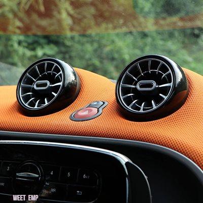 互換品 ダッシュボード用エアアウトレット装飾品 エアコン吹き出し口改造用ステッカー Forfour用 カーアクセサリー メルセデス ベンツ 453 Smart_3