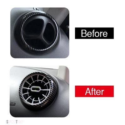 互換品 ダッシュボード用エアアウトレット装飾品 エアコン吹き出し口改造用ステッカー Forfour用 カーアクセサリー メルセデス ベンツ 453 Smart_5