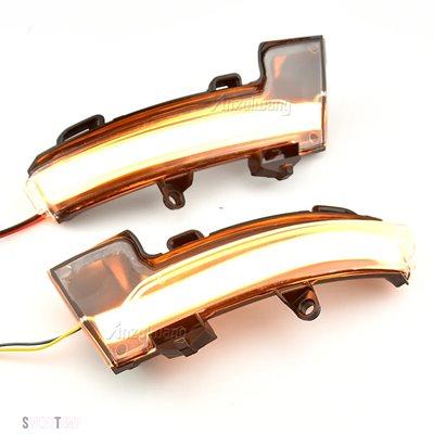 互換品 フォルクスワーゲン サイドミラーフラッシャーインジケーター T-roc Troc T-cross用LEDダイナミックターンシグナルウィンカーライト シュコダ_7