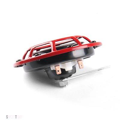 互換品 バイク パーツ 2個 12V 115dB ヘラ社製 超大音量コンパクト電動ブラストトーンエアホーンキット オートバイ用 車用 赤/黒_6
