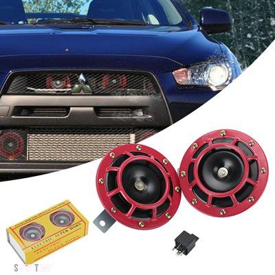 互換品 バイク パーツ PQY - オートバイ用 自動車用 2個 12V 115DB 超大音量 コンパクト 電動ブラストトーン エアホーンキット PQY-LB31_1