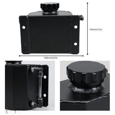 互換品 アルミニウム 1L クーラントタンク ラジエーター クーラントオーバーフロー リカバリーウォータータンク ボトル カーアクセサリー ほとんどの車_4
