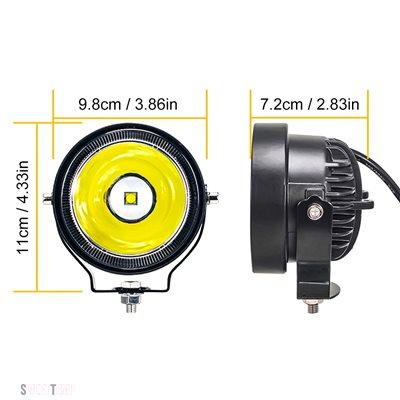 互換品 バイク パーツ 4"LEDワークライトバー12Vスポットライト4x4オフロードアクセサリーLEDヘッドライトフォグランプオートバイ用ジープトラックATV用_3