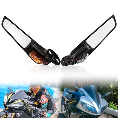 ブランド登録なし - 取り替えっこ品 300 400 650 H2 H4用 カワサキ ニンジャ250 かい繕う能力のある回転させる式リアビューウィンドウ スイベルウィングサイドミラー