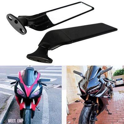 ブランド登録なし - 取り替えっこ品 300 400 650 H2 H4用 カワサキ ニンジャ250 かい繕う能力のある回転させる式リアビューウィンドウ スイベルウィングサイドミラー