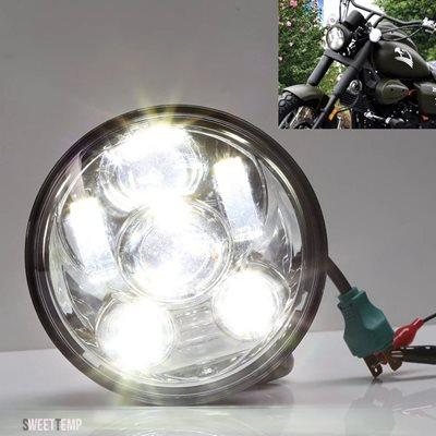 互換品 ハーレー ダビッドソン 5.75" 5 3/4 LED オートバイのヘッドライト ブラック スポーツスター 1200 XL1200L カスタム XL1200C 883 XL883 883L XL_6
