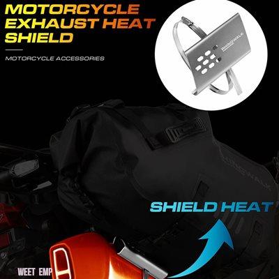 互換品 バイク パーツ ユニバーサルオートバイ排気管ヒートシールドカバー 断熱 やけど防止プロテクター 1/2個_6