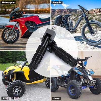 互換品 バイク パーツ 2個入り M8 ユニバーサル オートバイ モーターバイク用折りたたみ式フットレスト フットペグ フットレスト ペグ リアペダルセット_11