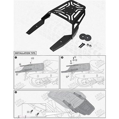 互換品 ホンダ CT125 トレイル 125 ハンターカブ リアラックキャリアキャリア用品センタースタンドフレーム配置ラック_6
