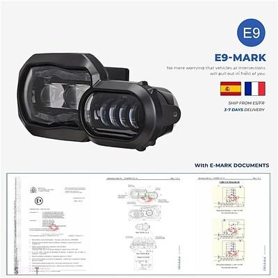 互換品 E マーク承認ヘッドライト BMW F650GS F700GS F800GS ADV F800R ライトフル LED ヘッドライトアセンブリ