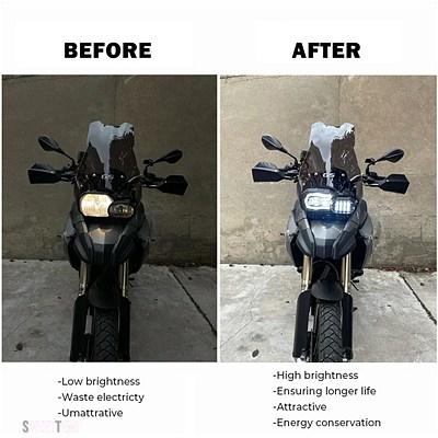 互換品 E マーク承認ヘッドライト BMW F650GS F700GS F800GS ADV F800R ライトフル LED ヘッドライトアセンブリ