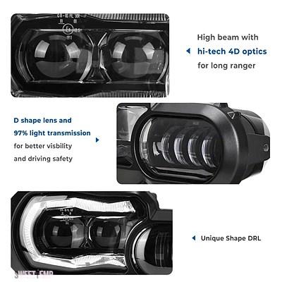 互換品 E マーク承認ヘッドライト BMW F650GS F700GS F800GS ADV F800R ライトフル LED ヘッドライトアセンブリ