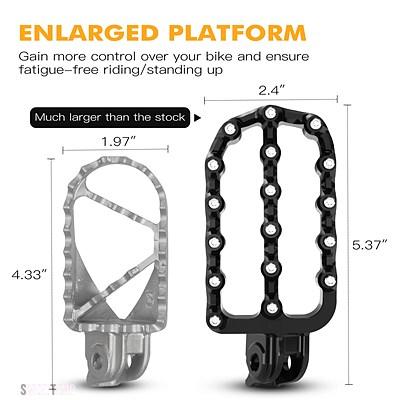 互換品 KTM 390 アドベンチャー 390 ADV 2020-2023 2024 2022 拡大フットレストフットペグペダルアルミフラットフットペグ
