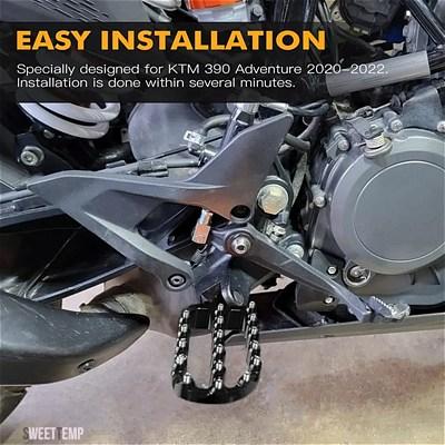 互換品 KTM 390 アドベンチャー 390 ADV 2020-2023 2024 2022 拡大フットレストフットペグペダルアルミフラットフットペグ