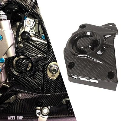 互換品 100% カーボンスプロケットカバーフェアリングツイル織り 3 K BMW S1000RR HP4 2015 2016 2017 2018