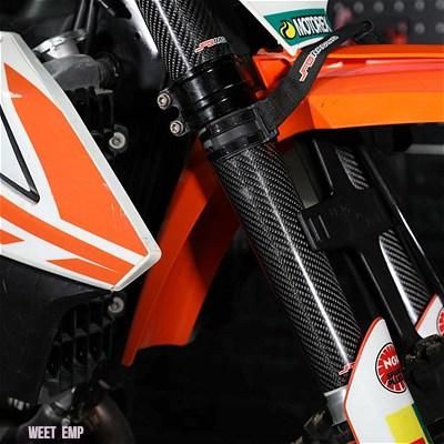 互換品 140-260 MMカーボンフロントフォークショックガードプロテクター KTM EXC SX SXF XC XCF XCW 125 250 350 450 530_15