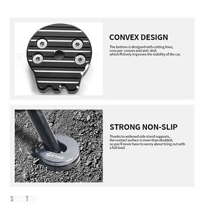 互換品 サイドスタンド拡大拡張ベスパ LX LXV スプリント 125 150 150S プリマベーラ 2021 2022 アクセサリーキックスタンドフットパッドサポート_14