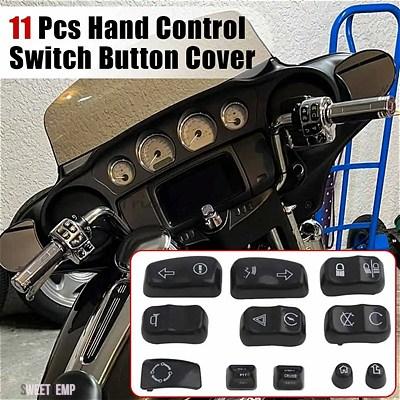 互換品 ハンドコントロールスイッチハウジングカバースイッチボタンキャップハーレー ロードキングエレクトラグライド FLHX アクセサリー 2014-2018_2