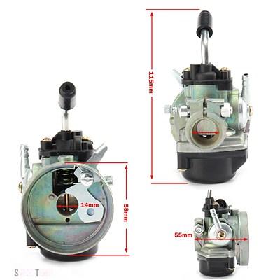 互換品 14 MMキャブレター 37CC 水冷 43 47CC 49CC 2 ストロークミニポケットダートピットバイク ATV クワッドアクセサリー_1