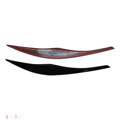 互換品 BMW 2 個 ABS グロスヘッドライトアイブロウまぶた 3 シリーズ E90 E91 2005 2006 2007 2008 2009 2010 2011 セダン/ツーリングチューニング_7