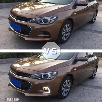 互換品 シボレー 1 セット LED デイタイムランニングライトウィンカーフォグランプカバー DRL キャバリア 2016 2017 2018 2019_3
