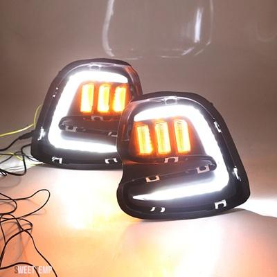 互換品 シボレー 1 セット LED デイタイムランニングライトウィンカーフォグランプカバー DRL キャバリア 2016 2017 2018 2019_5