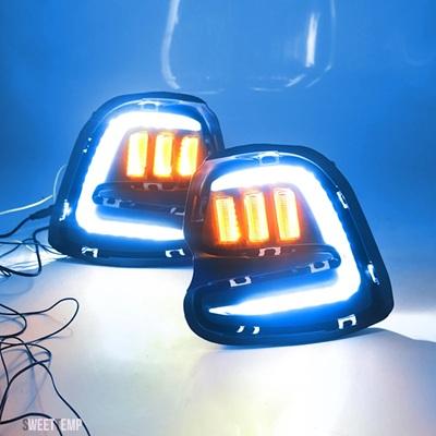 互換品 シボレー 1 セット LED デイタイムランニングライトウィンカーフォグランプカバー DRL キャバリア 2016 2017 2018 2019_6