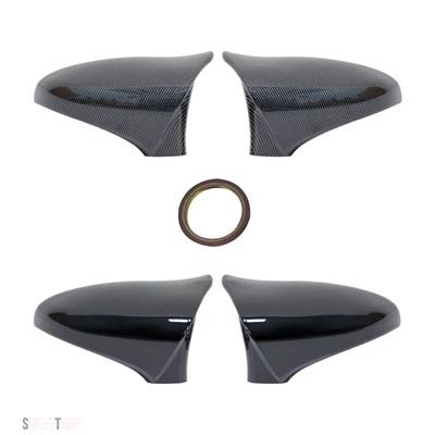 互換品 牛角スタイルバックミラーカバー14-22 カーボンサイドミラー 