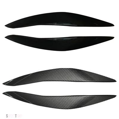 互換品 BMW 5 シリーズ F10 F11 初期 2011-2014 光沢黒フロントヘッドライトカバーガーニッシュストリップアイブロウカバートリムステッカー_4