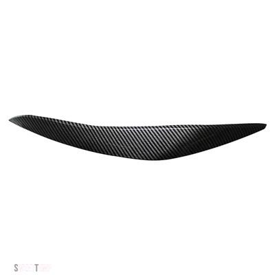 互換品 BMW 5 シリーズ F10 F11 初期 2011-2014 光沢黒フロントヘッドライトカバーガーニッシュストリップアイブロウカバートリムステッカー_5