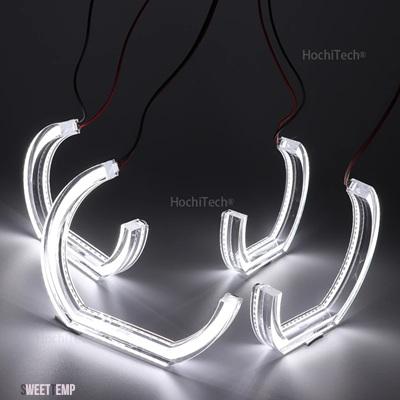 互換品 BMW 3 シリーズ E90 E92 E93 M3 2007-2013 クーペカブリオレ LED エンジェルアイズリング DRL アクリル DTM スタイルヘッドライトアクセサリー_4
