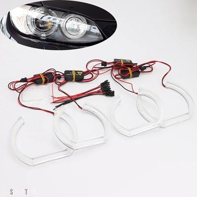 互換品 BMW 3 シリーズ E90 E92 E93 M3 2007-2013 クーペカブリオレ LED エンジェルアイズリング DRL アクリル DTM スタイルヘッドライトアクセサリー_5