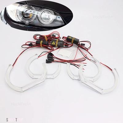 互換品 BMW 3 シリーズ E90 E92 E93 M3 2007-2013 クーペカブリオレ LED エンジェルアイズリング DRL アクリル DTM スタイルヘッドライトアクセサリー_6