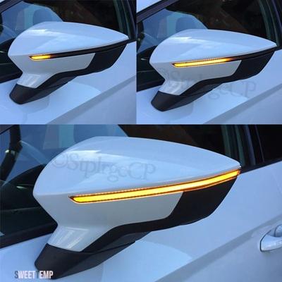 互換品 セアト レオン III MK3 5F 13-19 LED ダイナミックウィンカーウインカーシーケンシャルサイドミラーインジケータライトイビサ KJ MK5 V アロナ_8