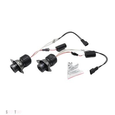 互換品 BMW 60 ワットエラーフリー LED エンジェルアイズマーカーライト電球ホワイト 3 シリーズ E90 E91 LCI フェイスリフトハロゲンヘッドライト 2009 2_3
