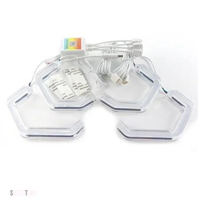 互換品 BMW RGB M4 スタイルアプリ制御 LED エンジェルアイズリングランプランニングライト DRL E46 クーペカブリオコンバーチブルフェイスリフト 2004 20_3