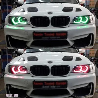 互換品 BMW RGB M4 スタイルアプリ制御 LED エンジェルアイズリングランプランニングライト DRL E46 クーペカブリオコンバーチブルフェイスリフト 2004 20_4