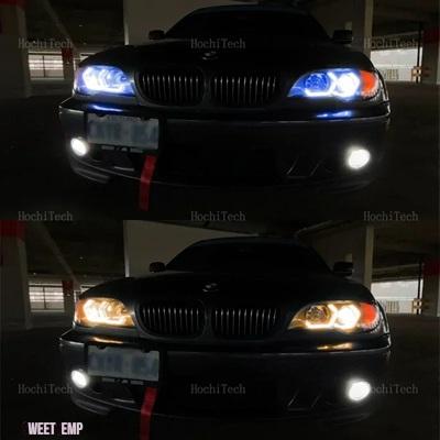 互換品 BMW RGB M4 スタイルアプリ制御 LED エンジェルアイズリングランプランニングライト DRL E46 クーペカブリオコンバーチブルフェイスリフト 2004 20_5
