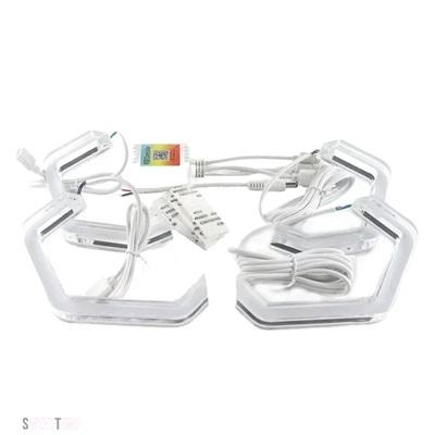 互換品 BMW RGB マルチカラー M4 スタイルライトリングアプリ制御 DRL LED エンジェルアイズキット 4 シリーズ F32 F33 F36 F82 F83 M4 2013-2019_4