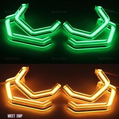 互換品 BMW RGB マルチカラー M4 スタイルライトリングアプリ制御 DRL LED エンジェルアイズキット 4 シリーズ F32 F33 F36 F82 F83 M4 2013-2019_6