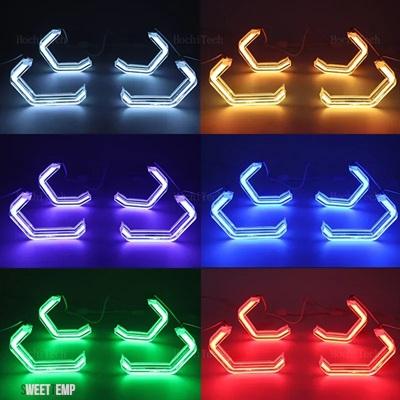 互換品 BMW RGB マルチカラー M4 スタイルライトリングアプリ制御 DRL LED エンジェルアイズキット 4 シリーズ F32 F33 F36 F82 F83 M4 2013-2019_7