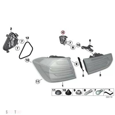 互換品 BMW 車右リアトランクリッド電球ホルダー 用 F30 F31 2012-2015 63217313060 リアテールライトランプ電球ホルダーソケット_3