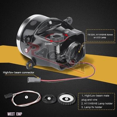 互換品 日産 3 \"プロジェクターレンズフォグライト D2H H11/H9/H8 キセノンランプバイキセノンレンズ DACIA マツダ三菱 オペルプジョールノー"_4
