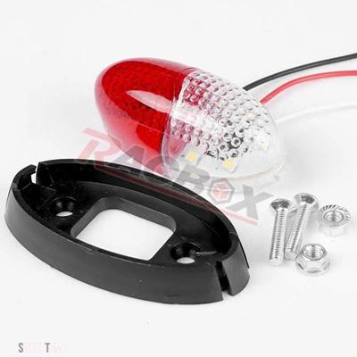 互換品 LED サイドマーカーライト赤白 12V 24V 防水 12LED ウィンカーランプトレーラースクールバスボートセミトレーラーピックアップトラック用_4