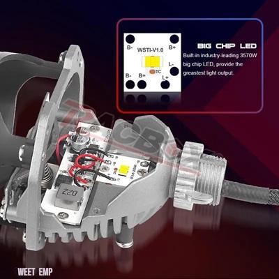 互換品 左ハンドル用 LED 車ヘッドライト 2.5 \"駆動プロジェクターレンズ H4 H7 9005 9006 SUV SEDEN 6000K ホワイト高低ビーム 12V"_2